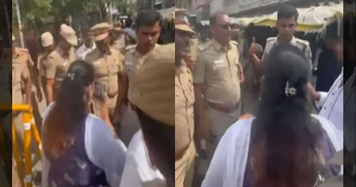 என் ஓட்டை திருடிட்டாங்க!! நான் வாக்களித்தே தீருவேன்!! தேர்தல் அலுவலர்களிடன் வாக்குவாதத்தில் ஈடுபட்ட இளம்பெண்!